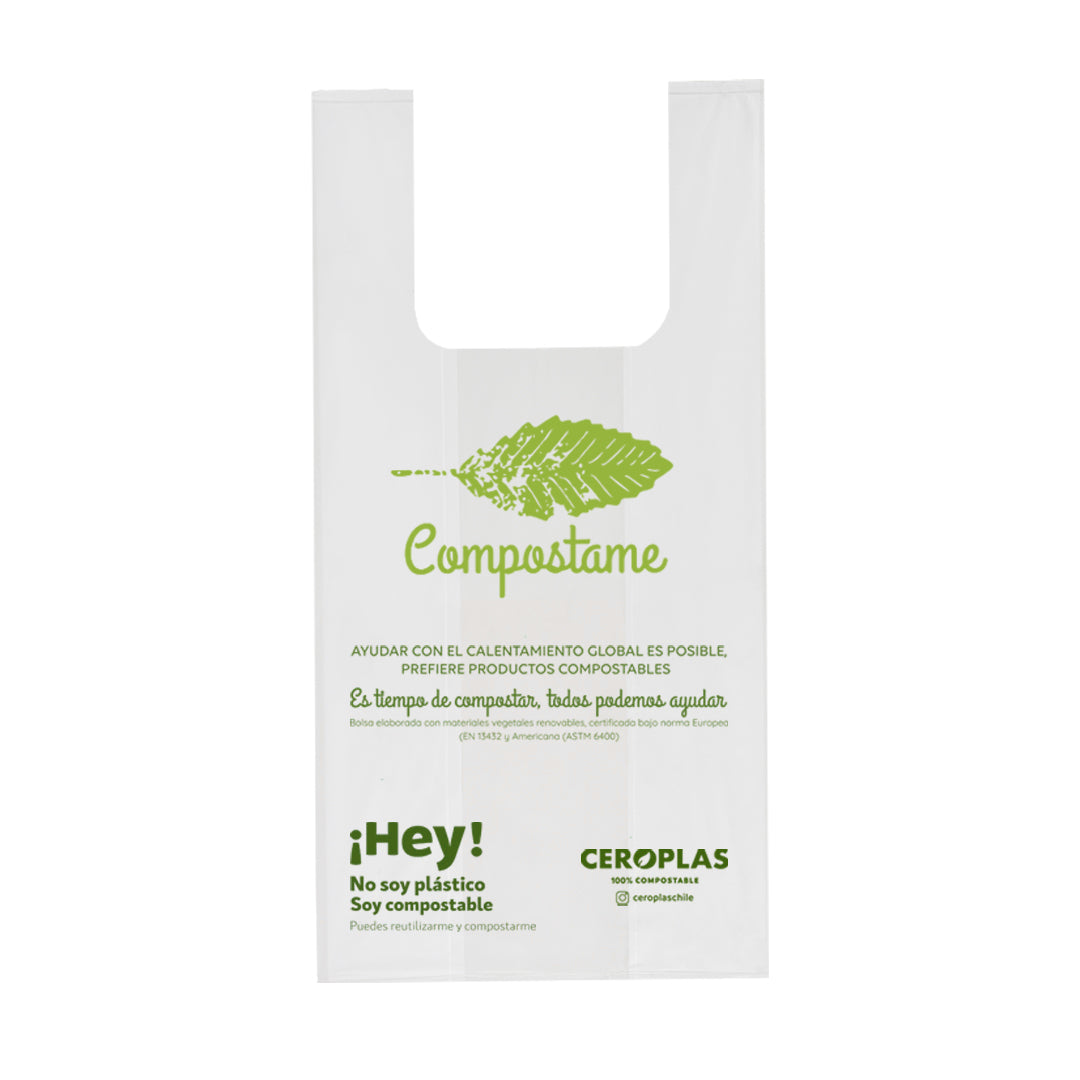 Bolsa blanca compostame compostable 2