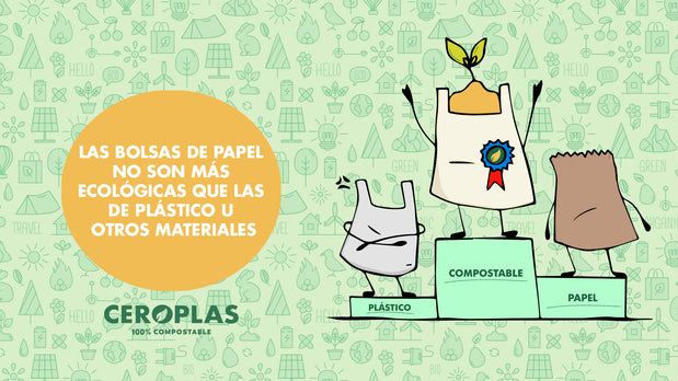 Las bolsas de papel no son más ecológicas que las de plástico u otros materiales.