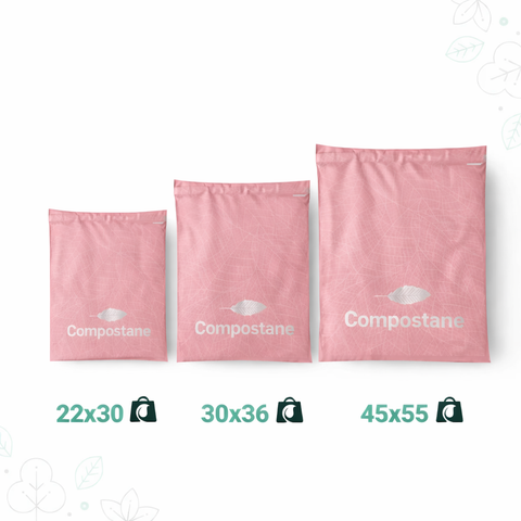 Bolsa rosa para courier