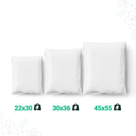 Bolsa de envío blanca sin impresión