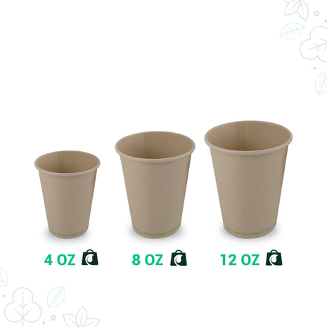 Vaso compostable beige