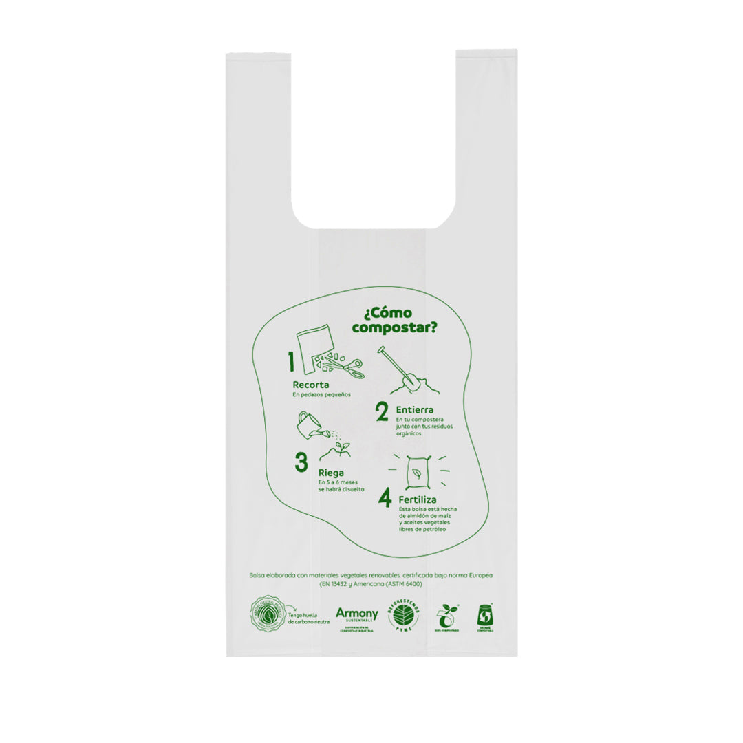 Bolsa blanca compostame compostable 3