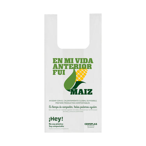 camiseta compostable fui maiz 